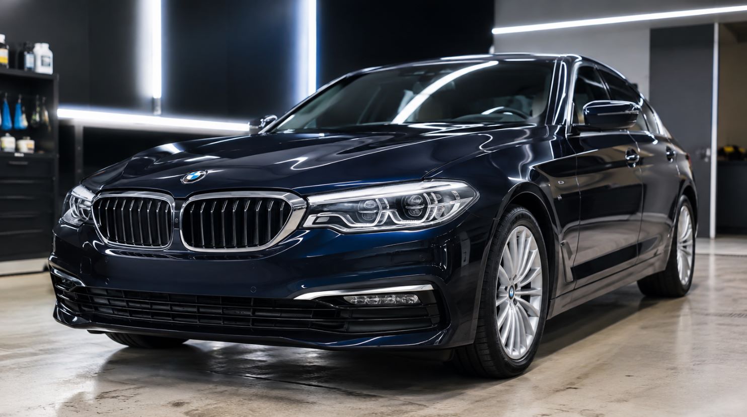 BMW после восстановления фары