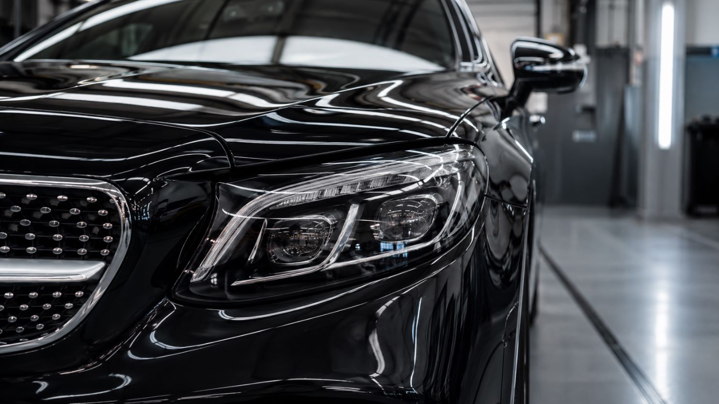Mercedes после восстановления фары