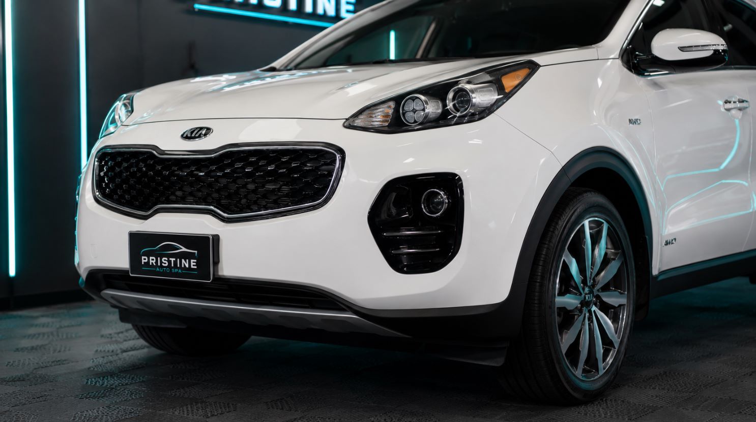 Удаление потертостей и покраска бампера Kia
