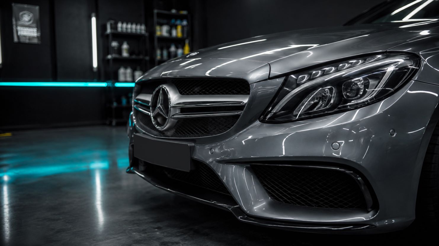 Локальная покраска бампера Mercedes с переходом