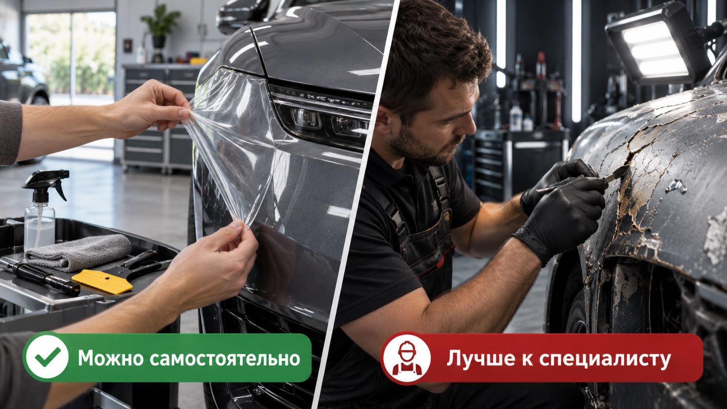 Когда снимать пленку самостоятельно, а когда обращаться к специалисту